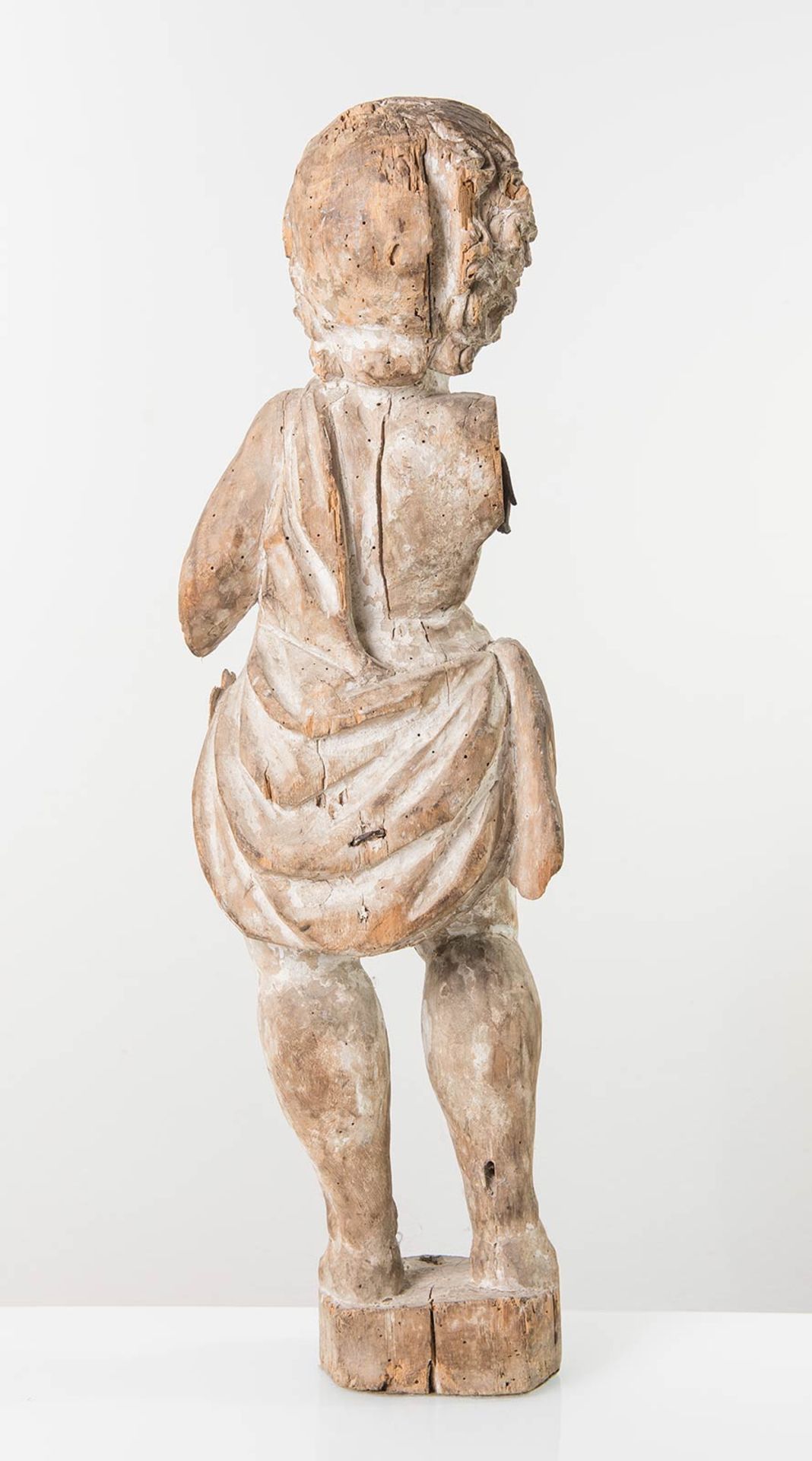 Manifattura Italiana, Scultura in legno raffigurante “Figura maschile”, XXVIII secolo. - Bild 2 aus 3