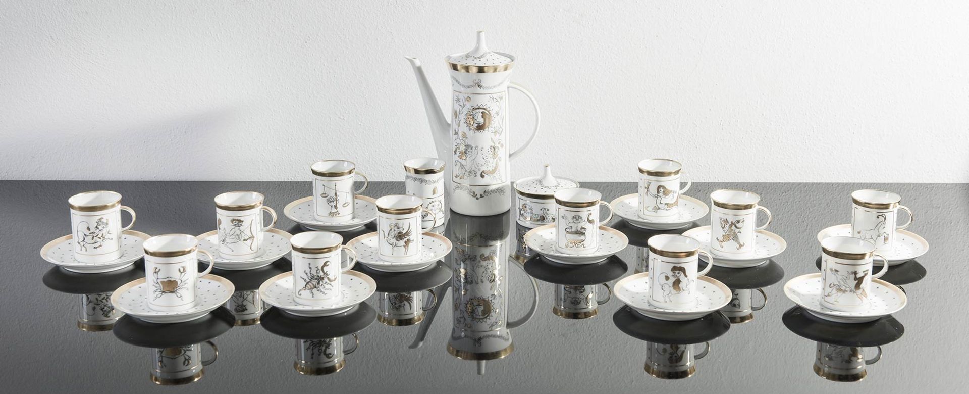 Rosenthal Studio Linie, Servizio da caffè da dodici persone in porcellana, Germania, XX secolo. - Image 3 of 9