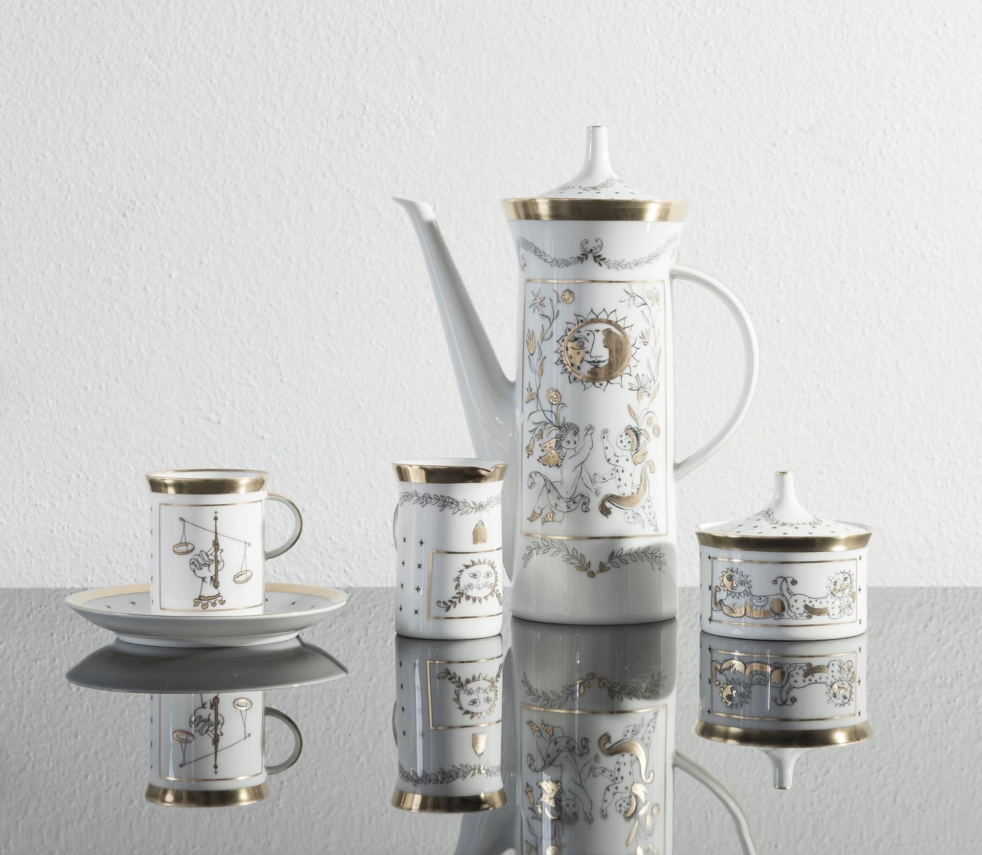 Rosenthal Studio Linie, Servizio da caffè da dodici persone in porcellana, Germania, XX secolo. - Image 5 of 9