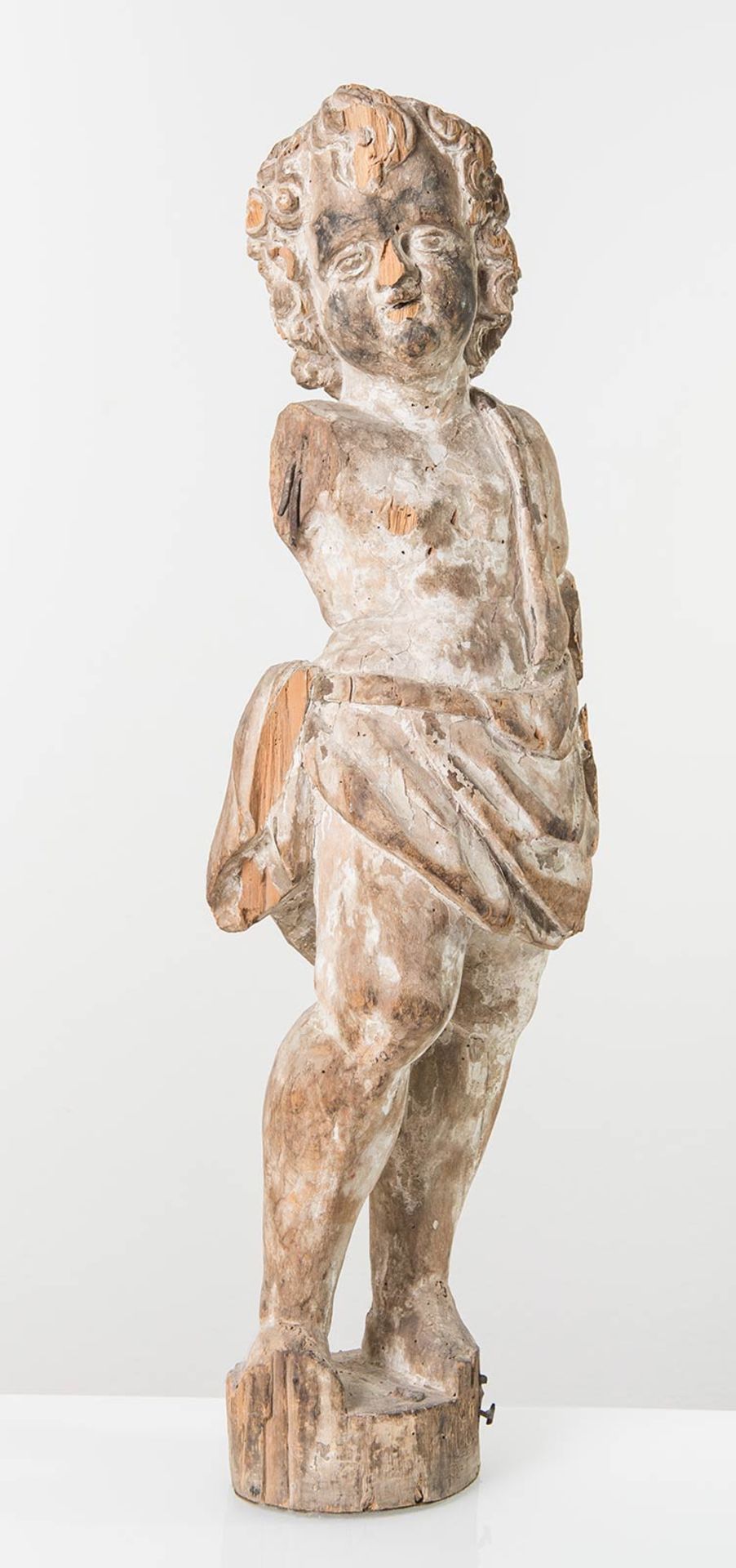 Manifattura Italiana, Scultura in legno raffigurante “Figura maschile”, XXVIII secolo. - Bild 3 aus 3