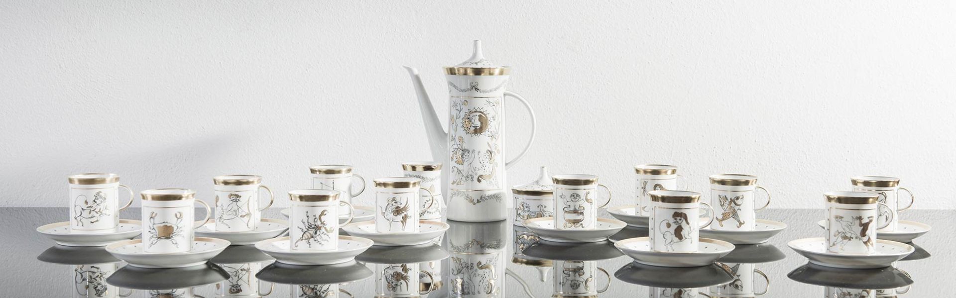 Rosenthal Studio Linie, Servizio da caffè da dodici persone in porcellana, Germania, XX secolo. - Image 2 of 9