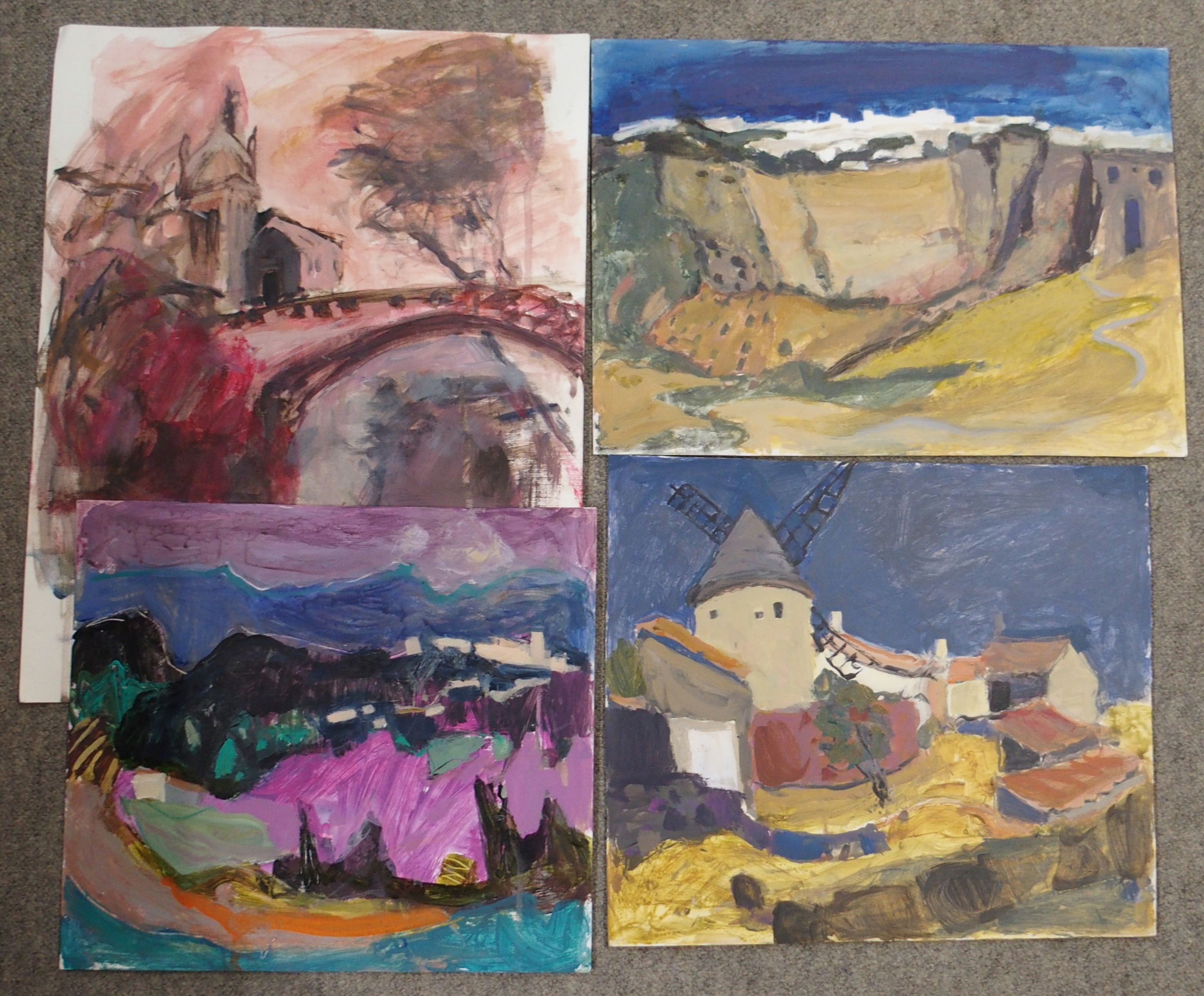 SHEILA MACNAB MACMILLAN P.A.I. Twenty two various landscapes, oil on paper and board, smallest 41 - Image 6 of 7