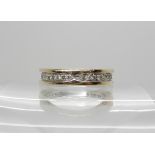 An 18ct white gold diamond ring Stamped Bulgari, set with estimated approx 0.48cts of brilliant