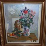 GORDON STEWART CAMERON Tabletop still life, signed, oil on canvas, 75 x 62cm Condition Report:
