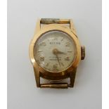 An 18ct gold ladies Baume watch head, weight including mechanism 6.2gms Condition Report: