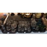 Assorted glassware including drinking glasses, biscuit barrel etc Condition Report: Available upon