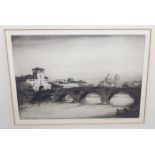 ALBANY HOWARTH Verona, signed, etching, 18 x 25cm, HAMILTON MACKENZIE A Banffshire Harbour,