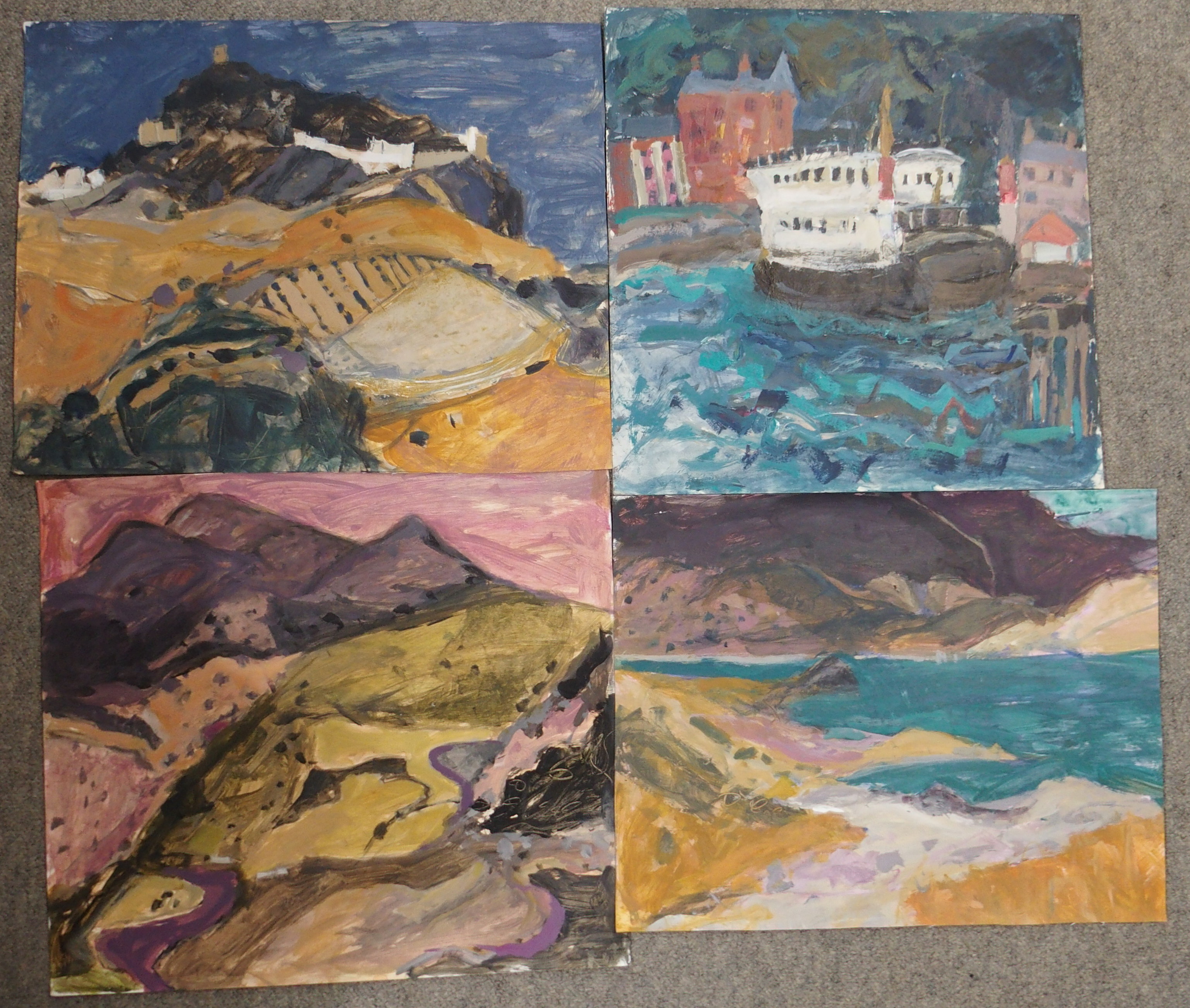 SHEILA MACNAB MACMILLAN P.A.I. Twenty two various landscapes, oil on paper and board, smallest 41 - Image 2 of 7