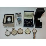 A collection of gents fashion watches, pocket watches etc Condition Report: Available upon request
