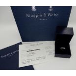 A Mappin & Webb platinum five stone diamond ring, set with estimated approx 0.50cts of brilliant cut