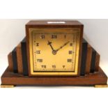 An Art Deco style clock with French movement Condition Report: Available upon request