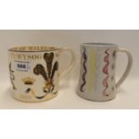 A Wedgwood commemorative mug for the Price of Wales Investiture at Caernarvon in 1969 and a