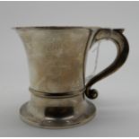 A silver christening mug, Birmingham 1922, 7.8cm high, 152gms Condition Report: Available upon