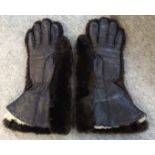 A pair of faux fur gloves Condition Report: Available upon request