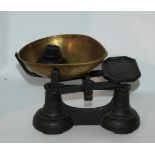 A set of vintage kitchen scales, set of Tower scale and pair of Goerz binoculars Condition Report: