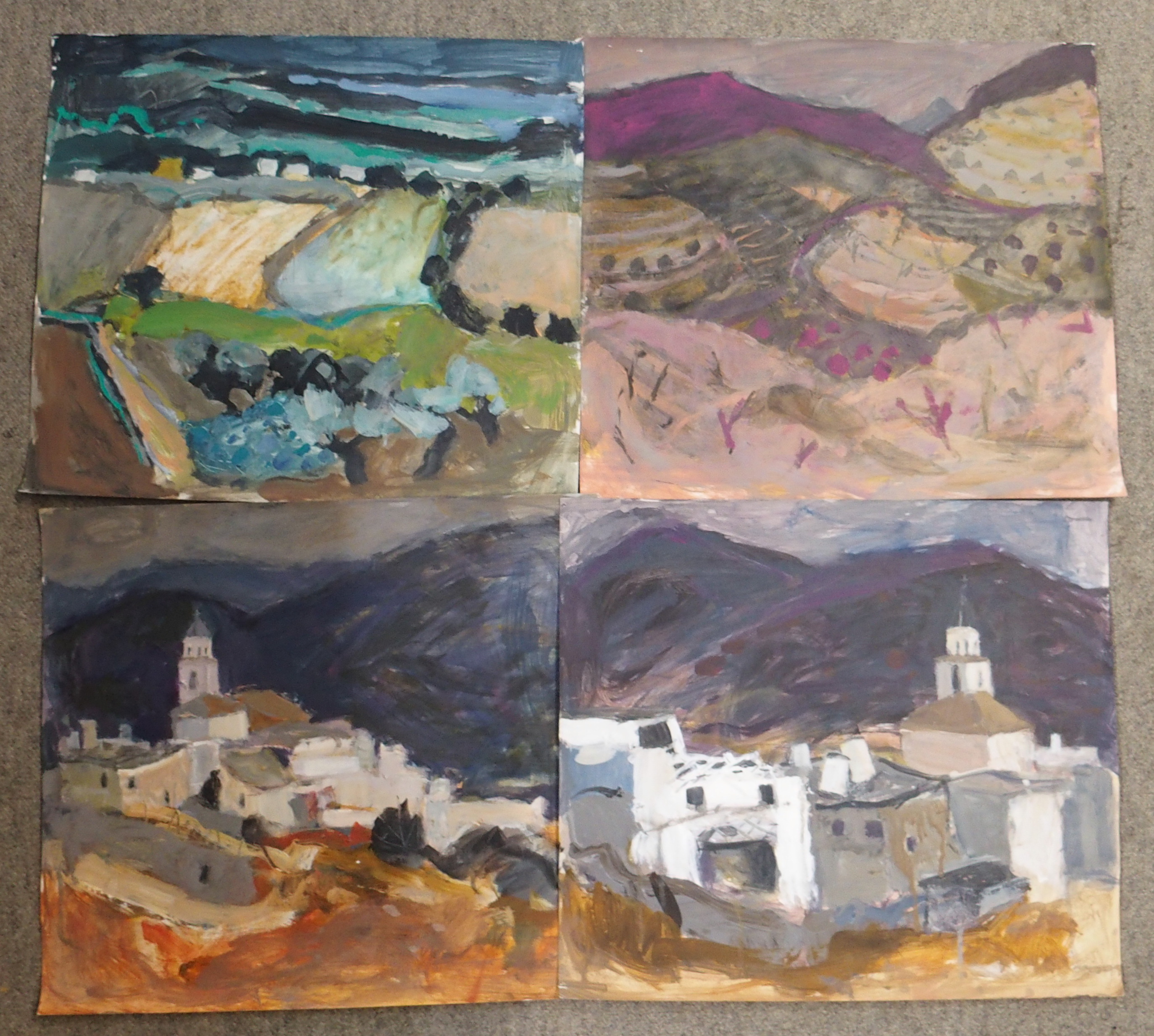 SHEILA MACNAB MACMILLAN P.A.I. Twenty two various landscapes, oil on paper and board, smallest 41 - Image 4 of 7