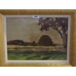 HAROLD STOREY Mearns Farmland, signed, oil on board, 26 x 37cm Condition Report: Available upon