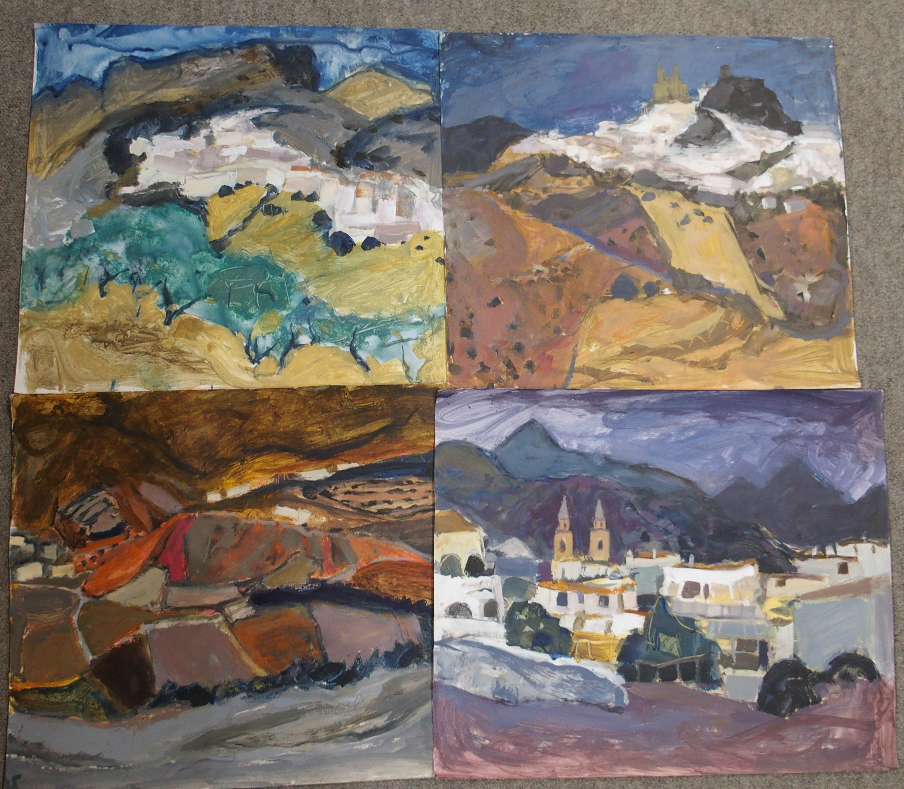 SHEILA MACNAB MACMILLAN P.A.I. Twenty two various landscapes, oil on paper and board, smallest 41 - Image 3 of 7
