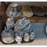 A Hong Kong porcelain tea and dinner set, an Indian relief etc Condition Report: Available upon