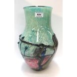 Jean Claude Novaro - A glass 'Aquamarine and Pink' vase, signed and dated to base Condition