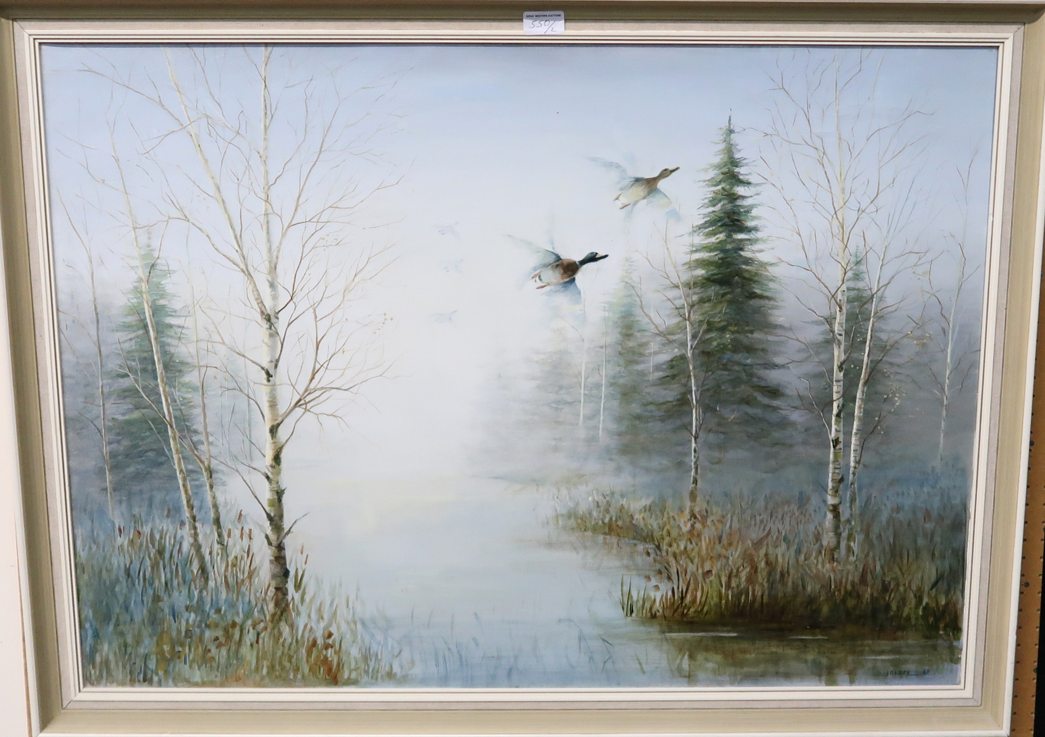 JAMES A HARE Dawn Flight, signed, oil on board, 65 x 91cm and On The High Peaks, signed, oil on - Image 2 of 2