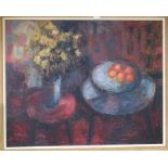 PALMER Abstract, signed, oil on canvas, 70 x 90cm and MACPHEE Still life, signed, oil on board,