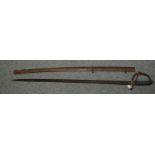 An officers sword in metal scabbard, blade stamped Hobson, Army House, Woolwich Condition Report: