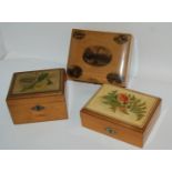 A tray lot of Mauchline ware including boxes, egg cup etc Condition Report: Available upon request
