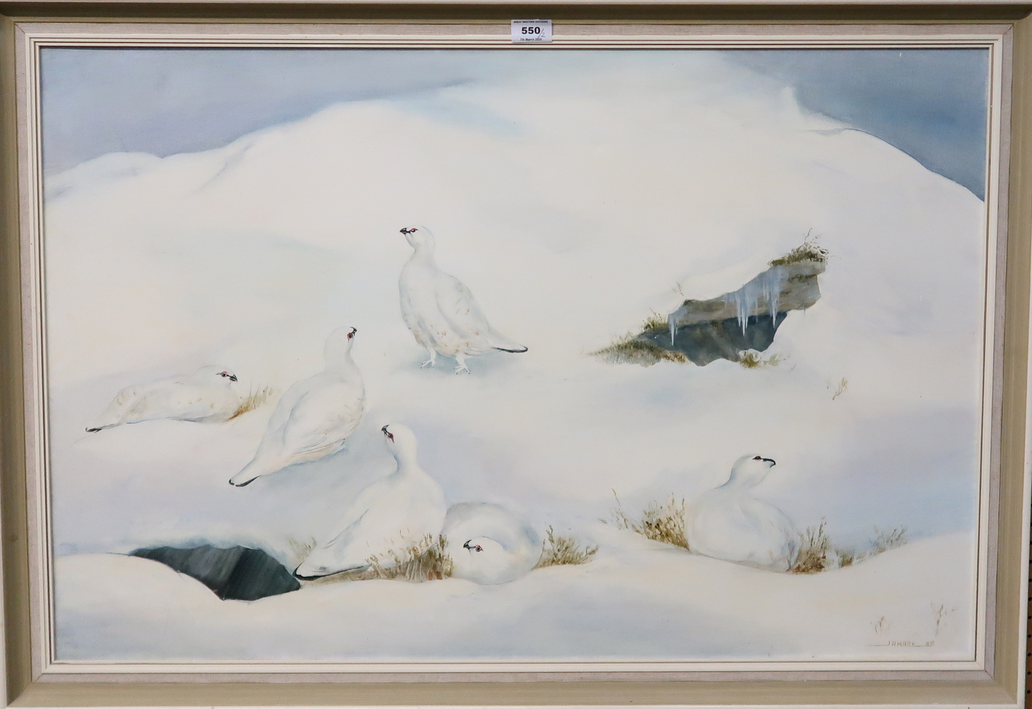 JAMES A HARE Dawn Flight, signed, oil on board, 65 x 91cm and On The High Peaks, signed, oil on