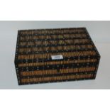 A porcupine quill and inlaid box, 29cm wide Condition Report: Available upon request