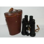 A pair of Barr & Stroud military binoculars in original leather case Condition Report: Available