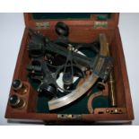 A late 19th Century cased sextant by J. Motion & Co, Singapore Condition Report: Available upon
