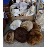 Ladies fur hats, corsets, kid gloves, cotton undergarments etc Condition Report: Available upon