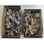 A lot comprising two small boxes of loose cutlery Condition Report: Available upon request