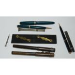 Five various vintage pens, propelling pencils etc Condition Report: Available upon request