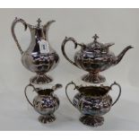 A four-piece silver plated tea service Condition Report: Available upon request