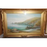 CLAUDE M HART The Needles, Cornwall, signed, watercolour, 50 x 85cm and F PARR Pardenack Point,