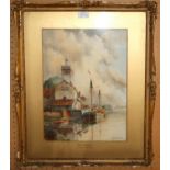 LOUIS VAN STATTEN Zwindrecht, signed, watercolour, 40 x 30cm and GEORGE STRATTON FERRIER Dalmeny,