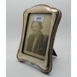 A silver mounted photo frame, Birmingham 1911, 19.5cm x 14cm, aperture 14cm x 9.5cm Condition