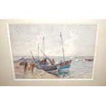 J MACLAREN Unloading the catch, signed, watercolour, 25 x 35cm Condition Report: Available upon