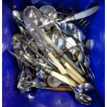A box of loose cutlery Condition Report: Available upon request
