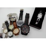 A collection of fashion watches Condition Report: Not available for this lot