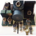 A collection of fashion watches Condition Report: Available upon request