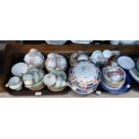 Assorted Grosvenor teaware, Royal Albert teaware and old Country Roses cups etc Condition Report: