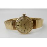 A 9ct gold ladies Omega wristwatch, weight including mechanism 26.7gms Condition Report: Available