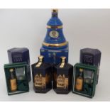 TWO GLASGOW 1990 EUROPEAN CITY OF CULTURE blended Scotch Whisky 75cl, 40% volume, in blue ceramic
