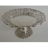 A LATE VICTORIAN SILVER TAZZA by Hamilton & Inches, Edinburgh 1899, of circular form with