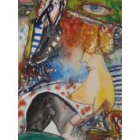 •JOHN BELLANY CBE, RA, HRSA, LLD (LON) (SCOTTISH 1942-2013) OMNIPRESENCE Watercolour, signed, 38 x