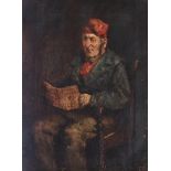 ROBERT THORBURN ROSS RSA (SCOTTISH 1816-1876) THE YOUNG FISHERMAN; AN OLD MAN READING Oil on canvas,