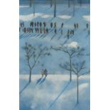 •PETER NARDINI (SCOTTISH B. 1947) FIGURES IN THE TUILLERIES, WINTER Acrylic, signed, 74 x 48cm (29 x